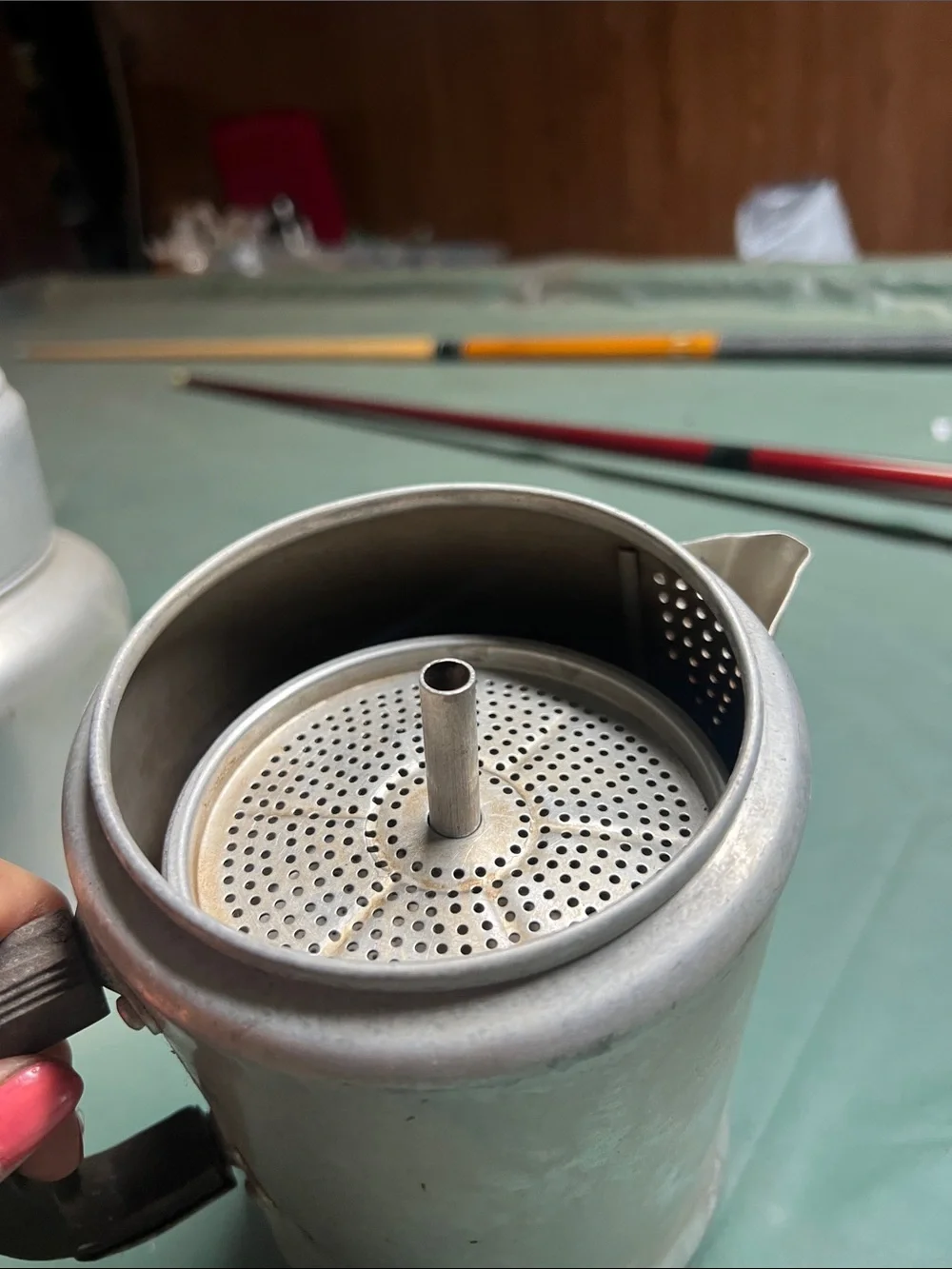Retro Aluminum Stovetop Double Boiler Pot - Silver